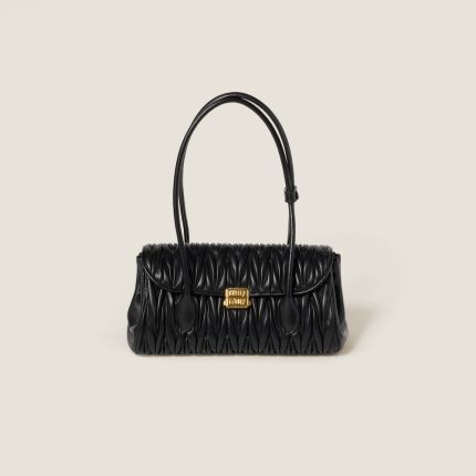 Matelassé nappa leather shoulder bag