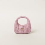 Wander matelassé nappa leather hobo bag