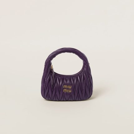 Wander matelassé nappa leather hobo bag