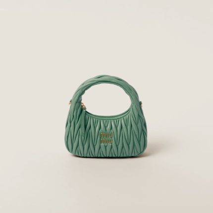 Wander matelassé nappa leather hobo bag