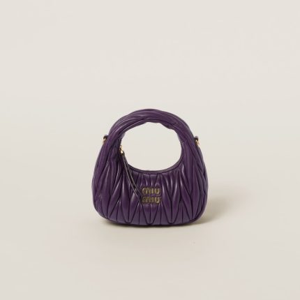 Wander matelassé nappa leather hobo mini-bag