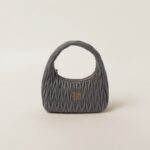 Large wander matelassé nappa leather hobo bag