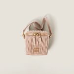 Matelassé nappa leather micro bag