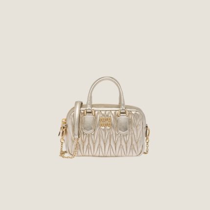 Arcadie Matelassé nappa leather micro-bag