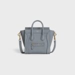 NANO LUGGAGE BAG IN BABY DRUNMED CALFSKIN KOHL