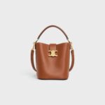 SMALL BUCKET LOUISE IN SMOOTH CALFSKIN TAN