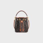TEEN CLARA BAG IN TRIOMPHE CANVAS AND CALFSKIN TAN
