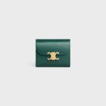 SMALL FLAP WALLER TRIOMPHE IN SHINY CALFSKIN AMAZONE
