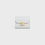 SMALL FLAP WALLER TRIOMPHE IN SHINY CALFSKIN MOON