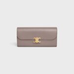 LARGE WALLET TRIOMPHE IN SHINY CALFSKIN PEBBLE