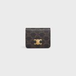 TRIOMPHE COMPACT WALLET IN TRIOMPHE CANVAS TAN