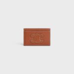 CARD HOLDER CUIR TRIOMPHE IN SHINY CALFSKIN TAN
