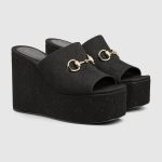 Womens wedge sandal with Horsebit