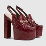 Womens Horsebit platform loafer slingback