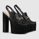 Womens Horsebit platform loafer slingback