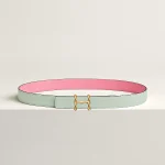 H Torsade belt buckle & Reversible leather strap 24 mm