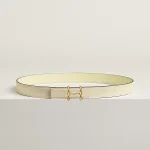 H Torsade belt buckle & Reversible leather strap 24 mm