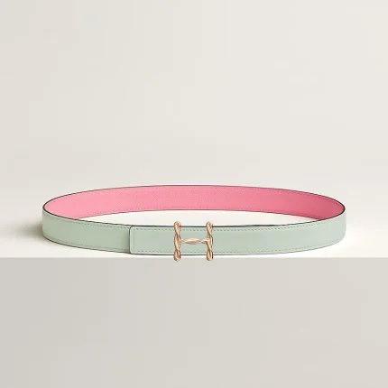 H Torsade belt buckle & Reversible leather strap 24 mm