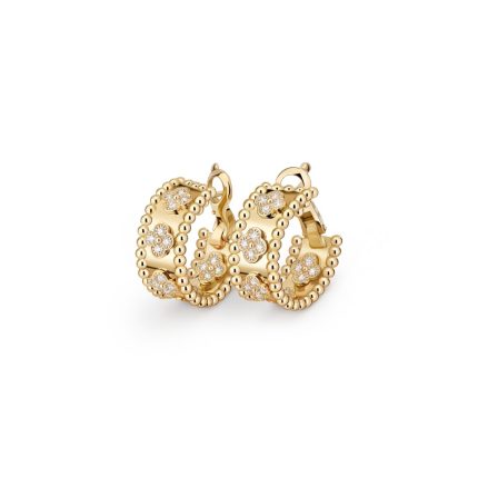 Perlée clovers hoop earrings
