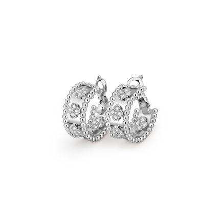 Perlée clovers hoop earrings