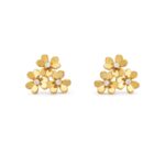 Frivole earrings, 3 flowers, mini model