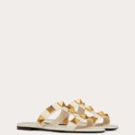 FLAT ROMAN STUD CALFSKIN SLIDE SANDAL