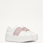 FLATFORM ROCKSTUD UNTITLED SNEAKER IN CALFSKIN WITH MICRO STUDS