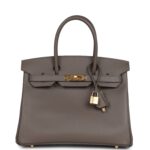 Hermes Birkin 30 Etain Epsom Gold Hardware