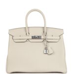 Hermes Birkin 35 Mushroom Togo Palladium Hardware