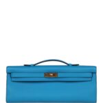Hermes Kelly Cut Bleu Zanzibar Swift Gold Hardware