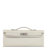 Hermes Kelly Cut Gris Perle Swift Palladium Hardware