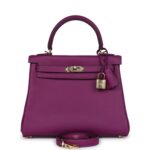 Hermes Kelly Retourne 25 Anemone Swift Permabrass Hardware