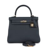 Hermes Kelly Retourne 25 Gris Misty Togo Permabrass Hardware