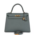 Hermes Kelly Sellier 28 Vert Amande Epsom Gold Hardware