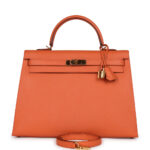 Hermes Kelly Sellier 35 Mango Epsom Gold Hardware