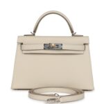 Hermes Kelly Sellier 20 Craie Epsom Electrum Hardware