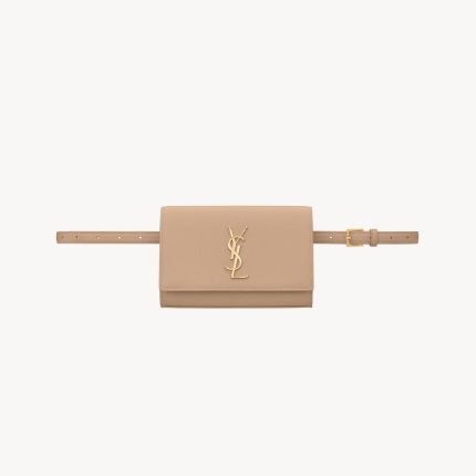 kate belt bag in grain de poudre-embossed leather