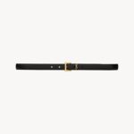 cassandre thin belt with square buckle in grained leather
