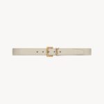 cassandre belt with square buckle in shiny box saint laurent leather