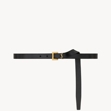 cassandre thin belt in vegetable-tanned leather