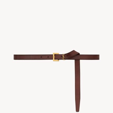 cassandre thin belt in vegetable-tanned leather