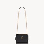 YSL Sunset Medium in Coated-Bark Leather