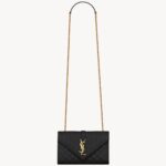 YSL Envelope Small in Quilted Grain De Poudre Embossed Leather