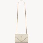 YSL Envelope Small in Quilted Grain De Poudre Embossed Leather