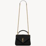 YSL College Medium in Quilted Leather