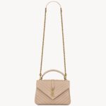YSL College Medium in Quilted Leather