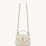 YSL College Medium in Quilted Leather