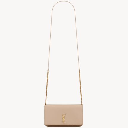 YSL Cassandre Phone Holder in Smooth Leather