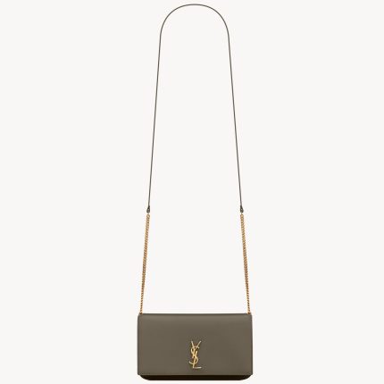 YSL Cassandre Phone Holder in Smooth Leather