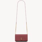 YSL Cassandre Phone Holder in Smooth Leather